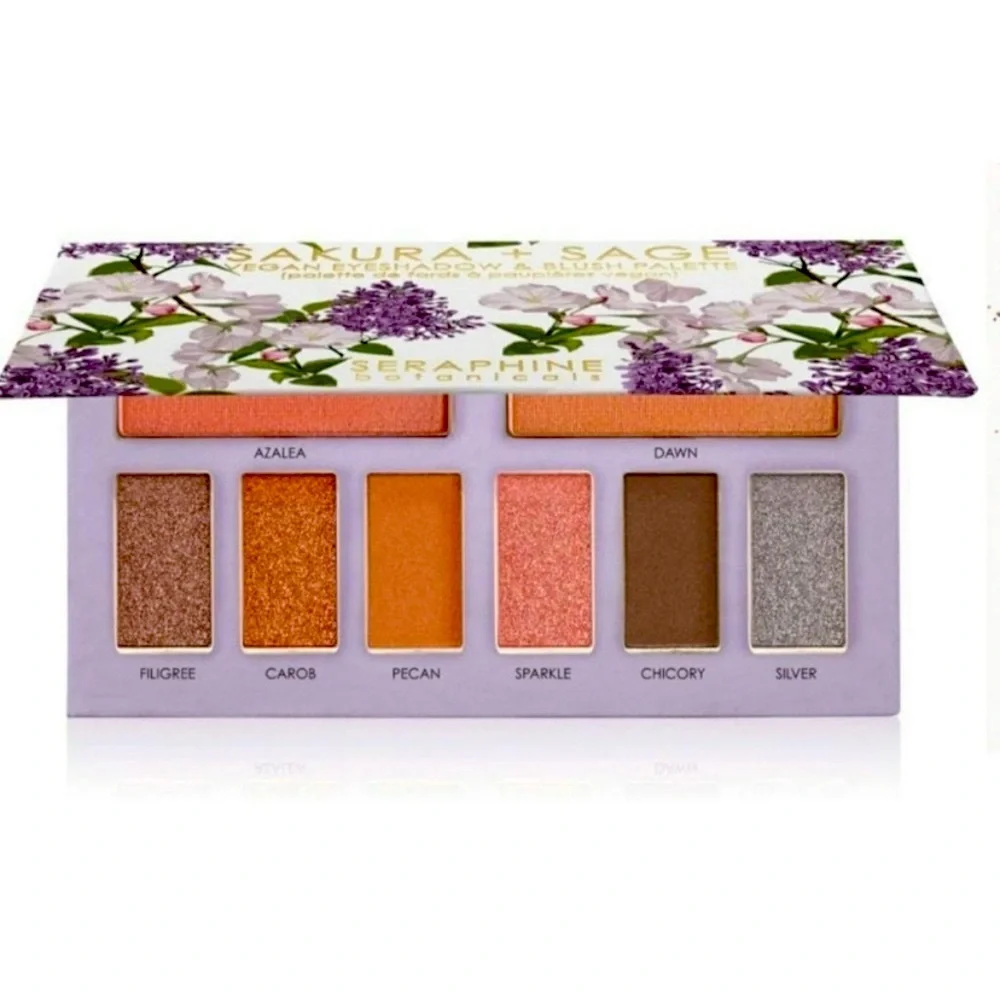 Sakura & Sage vegan eyeshadow & blush‎ palette